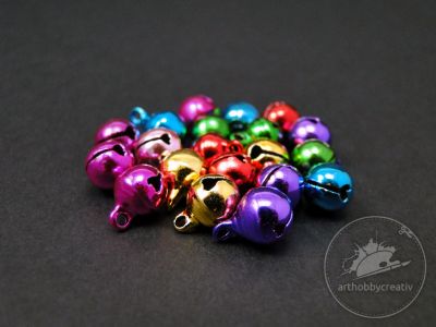 Clopotel sferic color 8mm - set/20buc