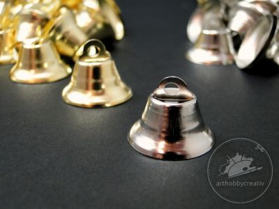 Clopotel metalic auriu sau argintiu 12mm - set/50buc