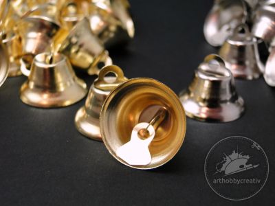 Clopotel metalic auriu sau argintiu 12mm - set/50buc
