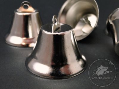 Clopotel argintiu 2,5cm - set/5buc