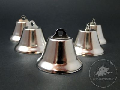 Clopotel argintiu 2,5cm - set/5buc