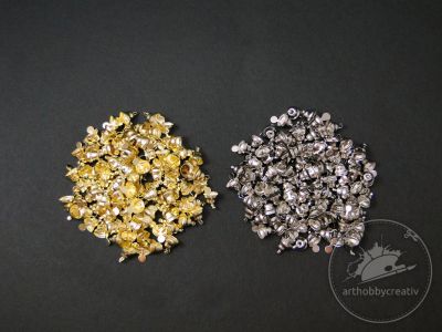 Clopotel metalic auriu sau argintiu 8mm - set/100buc