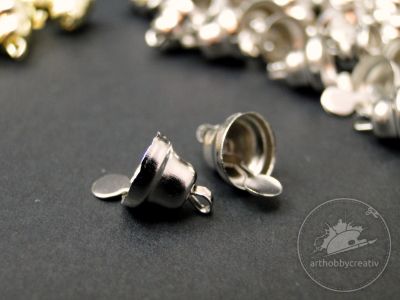 Clopotel metalic auriu sau argintiu 8mm - set/100buc