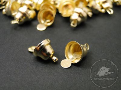 Clopotel metalic auriu sau argintiu 8mm - set/100buc