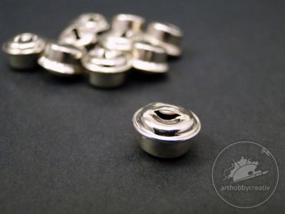 Clopotel sferic argintiu - 9mm set/12buc