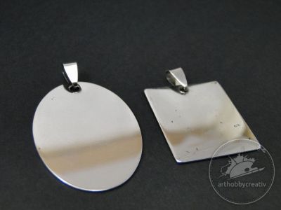 Baza medalion argintiu oval/dreptunghiular