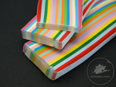Hartie quilling - multicolor - 3/set + betisor aluminiu