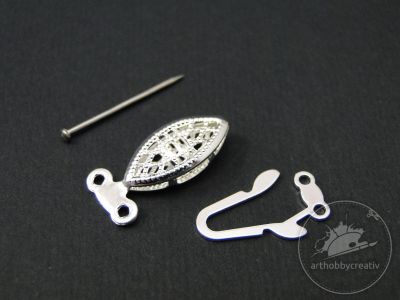 Inchizatoare ovala- argintiu 20x8mm