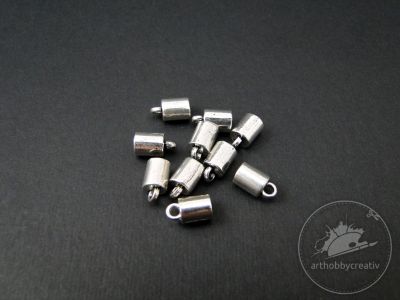 Capacel intermediar argintiu 7x4mm set/10buc