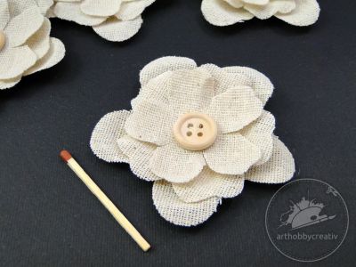 Flori din iuta Ø6,5cm set/4buc