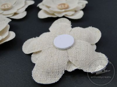 Flori din iuta Ø6,5cm set/4buc