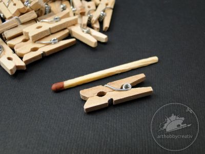 Cleme mini din lemn 2,5cm set/50 buc