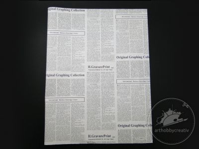 Hartie ambalaj Kraft - ziar alb/negru 75x50cm
