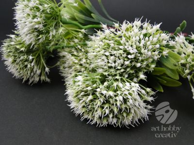 Buchet artificial floare Allium - alb 35cm