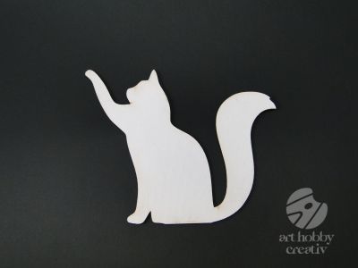 Forma placaj cu panza - pisica 20cm