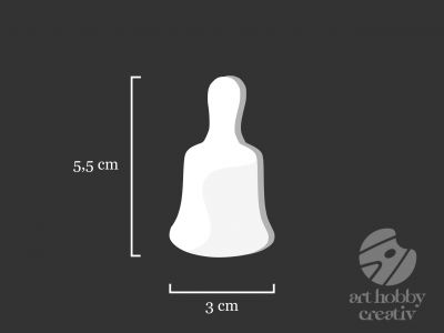 Clopotel mini ceramic - alb 5,5cm