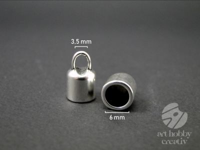 Capacel intermediar - argintiu 6 mm set/50buc