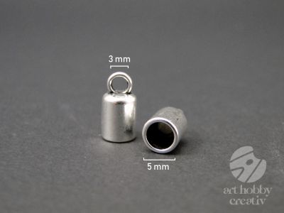 Capacel intermediar - argintiu 5mm set/10buc