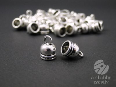 Capacel intermediar - argintiu antichizat set/10buc