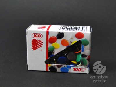 Pioneze colorate ICO - set/100buc