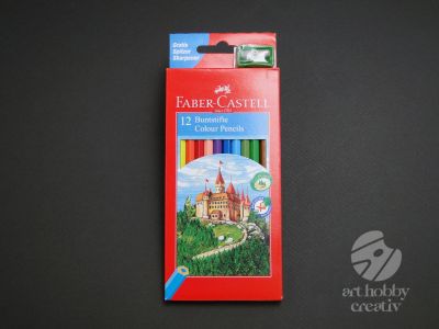 Creioane colorate Faber-Castell 12 culori + ascutitoare
