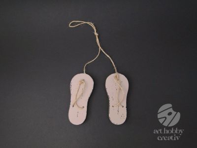 Papuci decor din lemn 12 cm