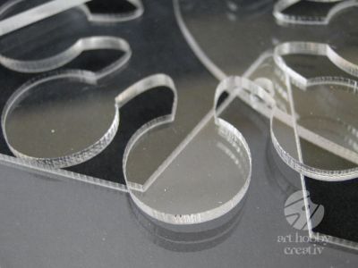Ornamente de craciun din plastic transparent - set/4buc