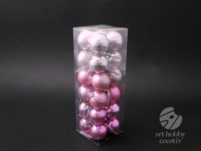 Globulete mini - roz Ø3cm set/24buc
