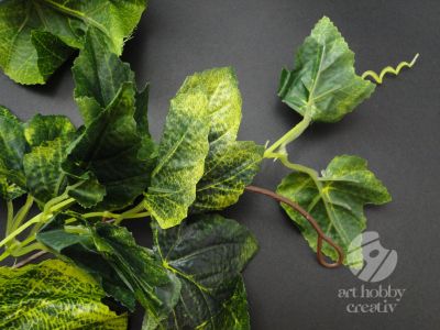 Ghirlanda cu frunze de strugure artificiale - verde - 1,5m