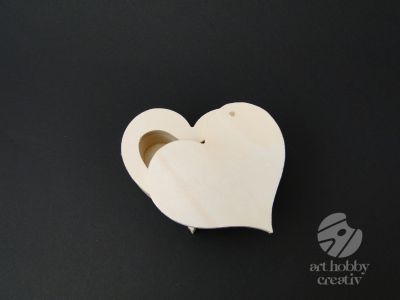 Cutie lemn - inimioara 9cm