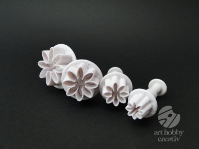 Decupator plastic - floare set/4buc cu dif. marimi