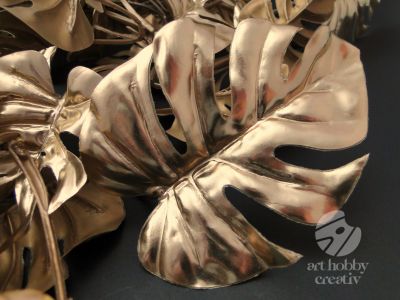 Ghirlanda cu frunze artificiale de palmier - auriu 1,8m