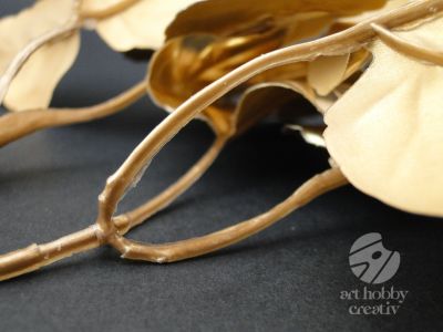 Frunze artificiale - auriu lucios 8cm
