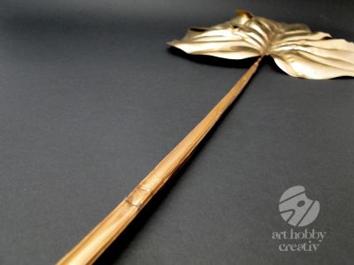 Frunza artificiala de palmier - aur lucios 73cm