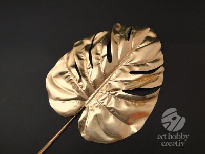 Frunza artificiala de palmier - aur lucios 73cm