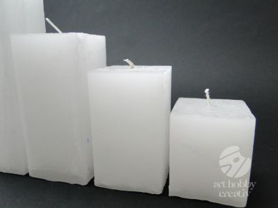 Lumanari patrate - alb - set/4buc