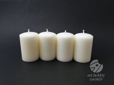 Lumanari decorative - alb 7cm set/4buc