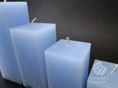 Lumanari patrate - albastru - set/4buc