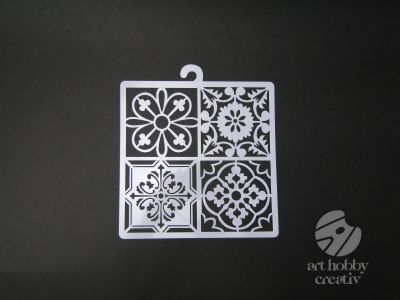Sablon felxibil - ornamente 18x18cm