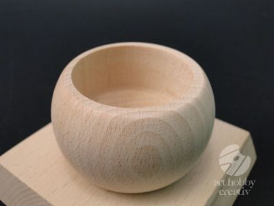 Suport lemn pentru lumanare cu baza patrata - 8cm
