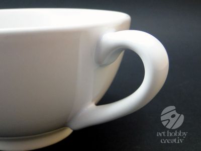 Cana ceramica Jumbo - alb 450ml
