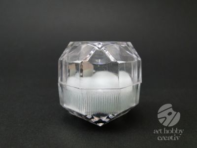 Cutiuta pt. bijuterii plastic - diamant 3,5cm