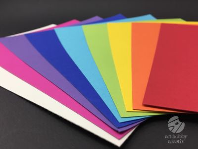 Carton color A4 300gr - Nuante curcubeu set (8+1)