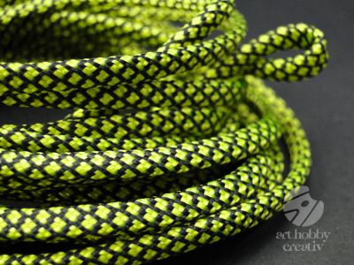 Snur paracord verde cu negru 4mm/3m mod.2