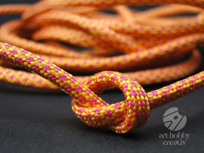 Snur paracord galben cu roz 4mm/3m