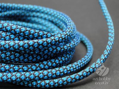 Snur paracord albastru cu negru 4mm/3m mod.2