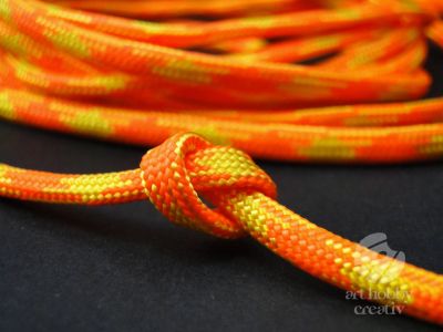 Snur paracord portocaliu cu galben neon 4mm/3m