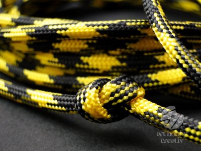Snur paracord galben cu negru 4mm/3m 