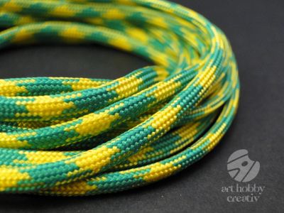 Snur paracord verde cu galben 4mm/3m