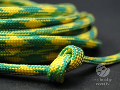 Snur paracord verde cu galben 4mm/3m